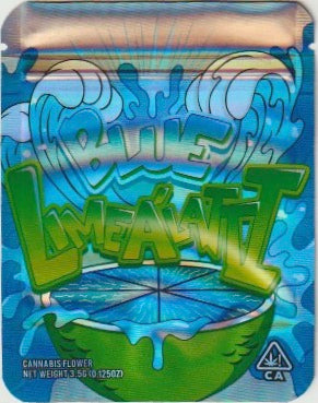 1/8 OZ - MYLAR BAGS (50 CT) - "BLUE LIME A LANTI"