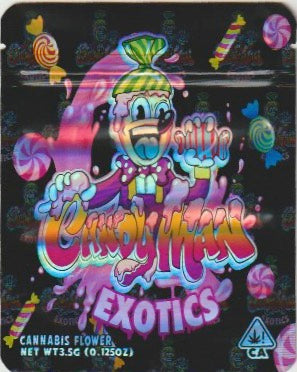 1/8 OZ - MYLAR BAGS (50 CT) - "CANDYMAN"