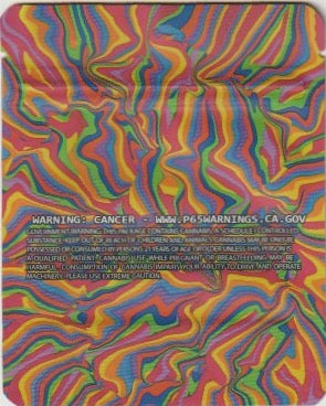 1/8 OZ - MYLAR BAGS (50 CT) - "RAINBOW CAKE"