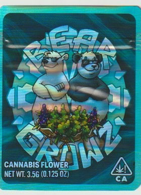 1/8 OZ - MYLAR BAGS (50 CT) - "BEAR GROWZ"