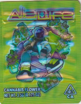 1/8 OZ - MYLAR BAGS (50 CT) - "ALIEN LIFE"