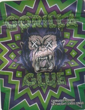 1/8 OZ - MYLAR BAGS (50 CT) - "GORILLA GLUE"