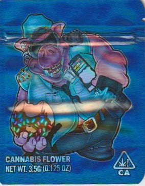 1/8 OZ - MYLAR BAGS (50 CT) - "PIG COP"