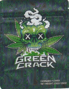 1/8 OZ - MYLAR BAGS (50 CT) - "GREEN CRACK"
