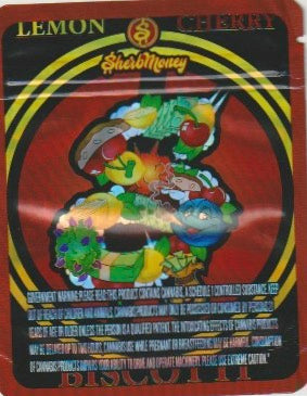 1/8 OZ - MYLAR BAGS (50 CT) - "LEMON CHERRY BISCOTTI"