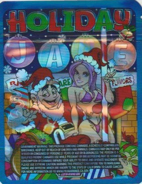 1/8 OZ - MYLAR BAGS (50 CT) - "HOLIDAY JANE"