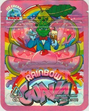 1/8 OZ - MYLAR BAGS (50 CT) - "RAINBOW GUAVA"