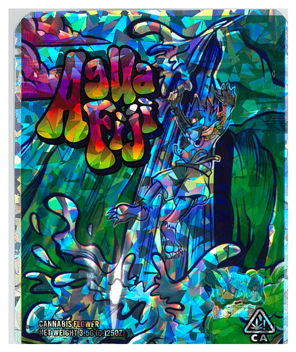 1/8 OZ - MYLAR BAGS (100 CT) - "AQUA FIJI"