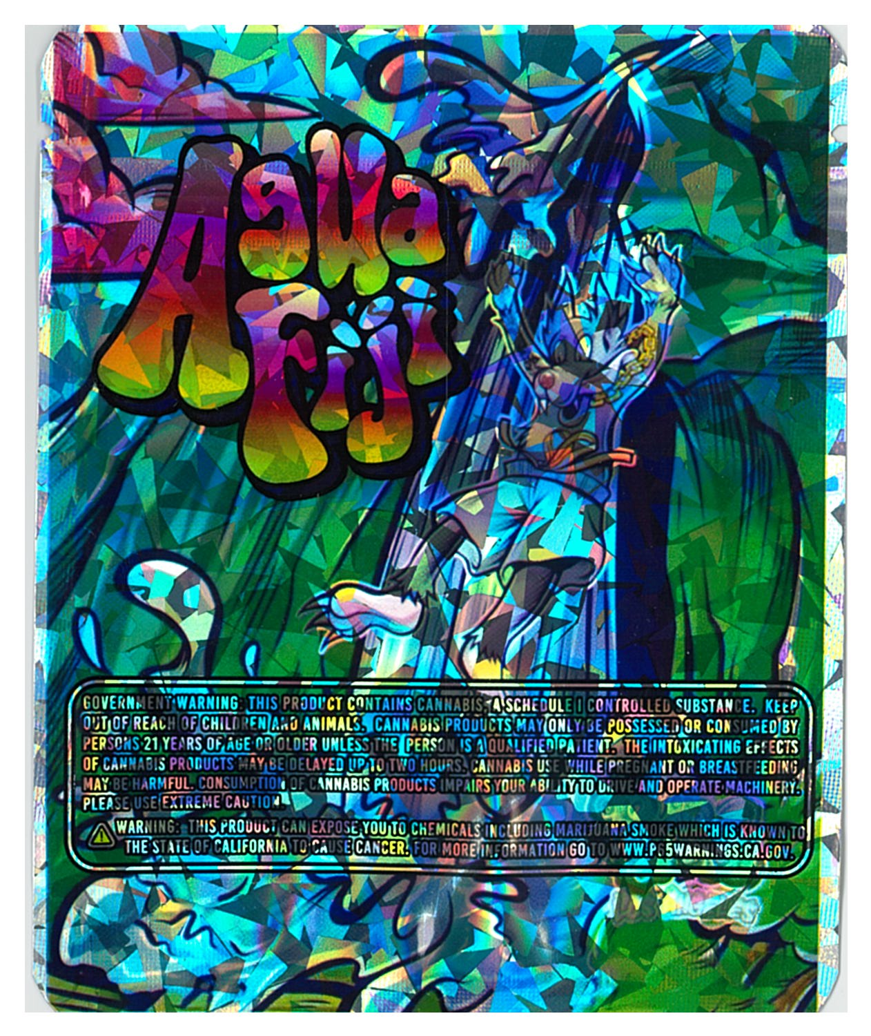1/8 OZ - MYLAR BAGS (100 CT) - "AQUA FIJI"