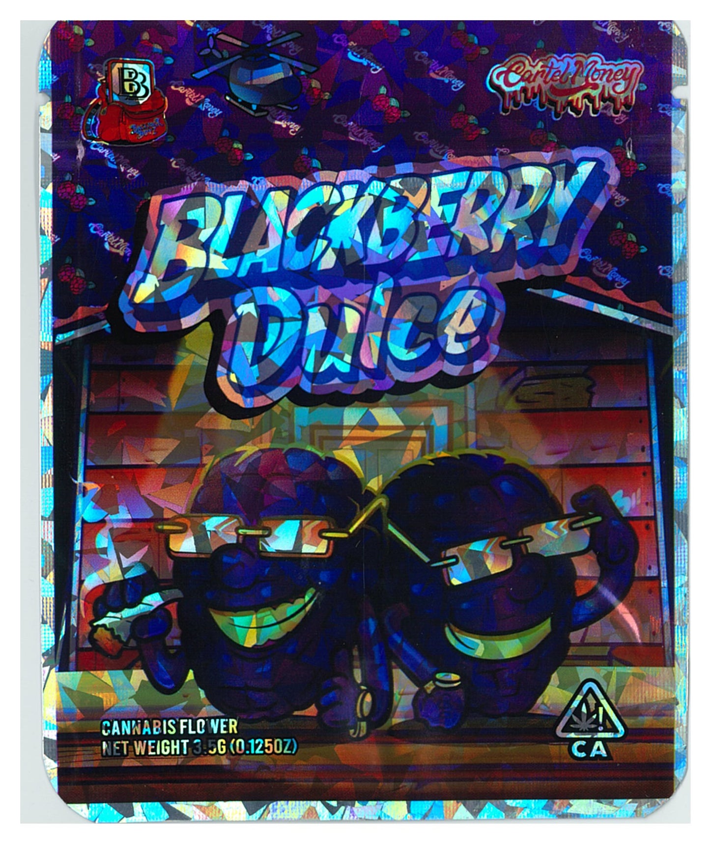 1/8 OZ - MYLAR BAGS (100 CT) - "BLACKBERRY DULCE"