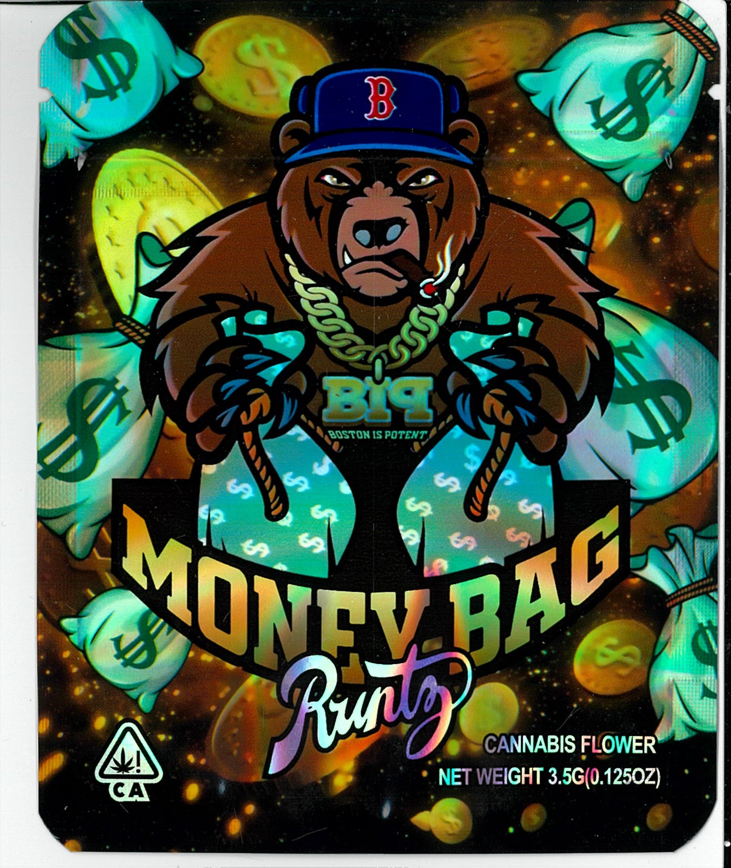 1/8 OZ - MYLAR BAGS (100 CT) - "MONEY BAG RUNTS"