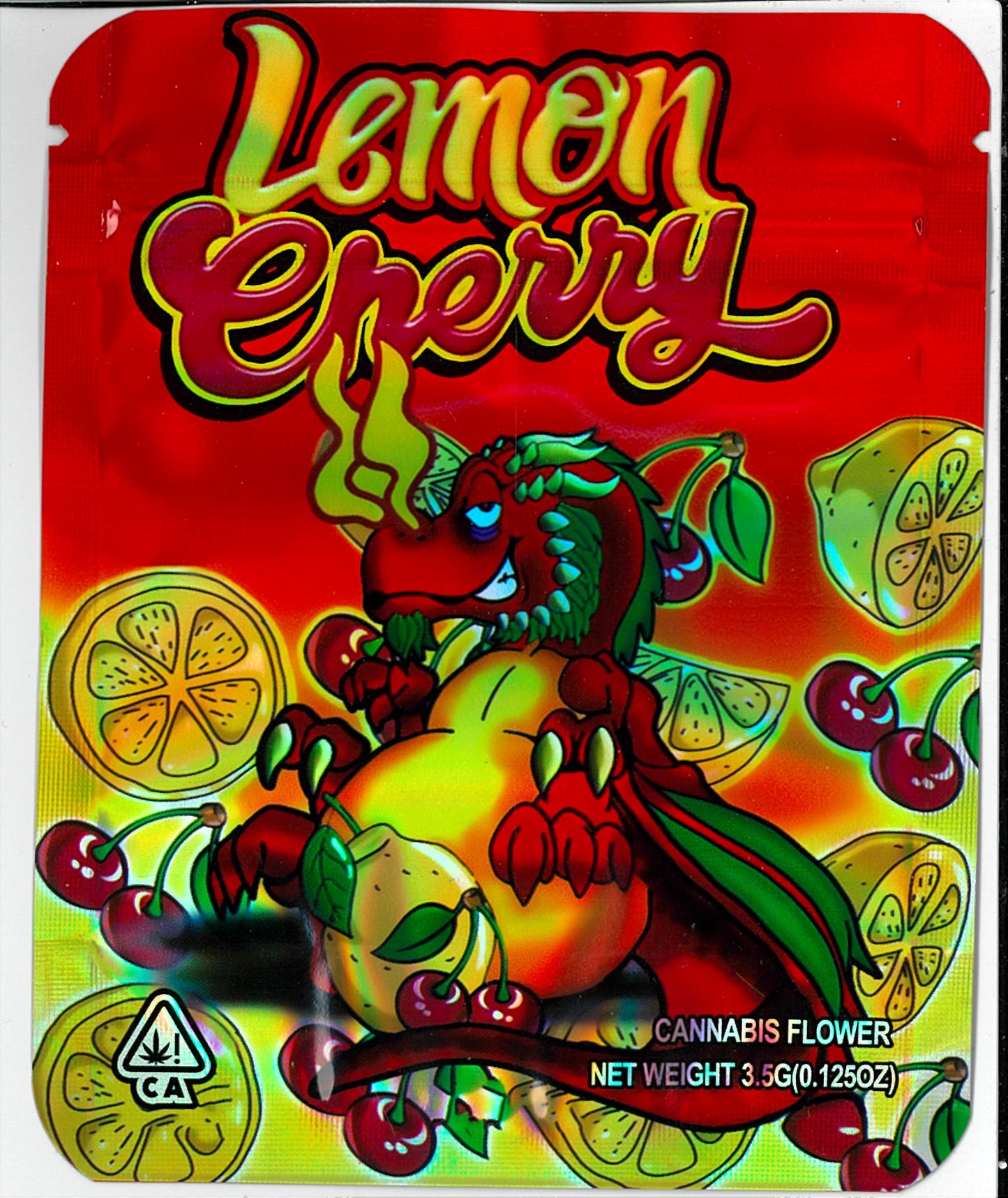 1/8 OZ - MYLAR BAGS (100 CT) - "LEMON CHERRY"