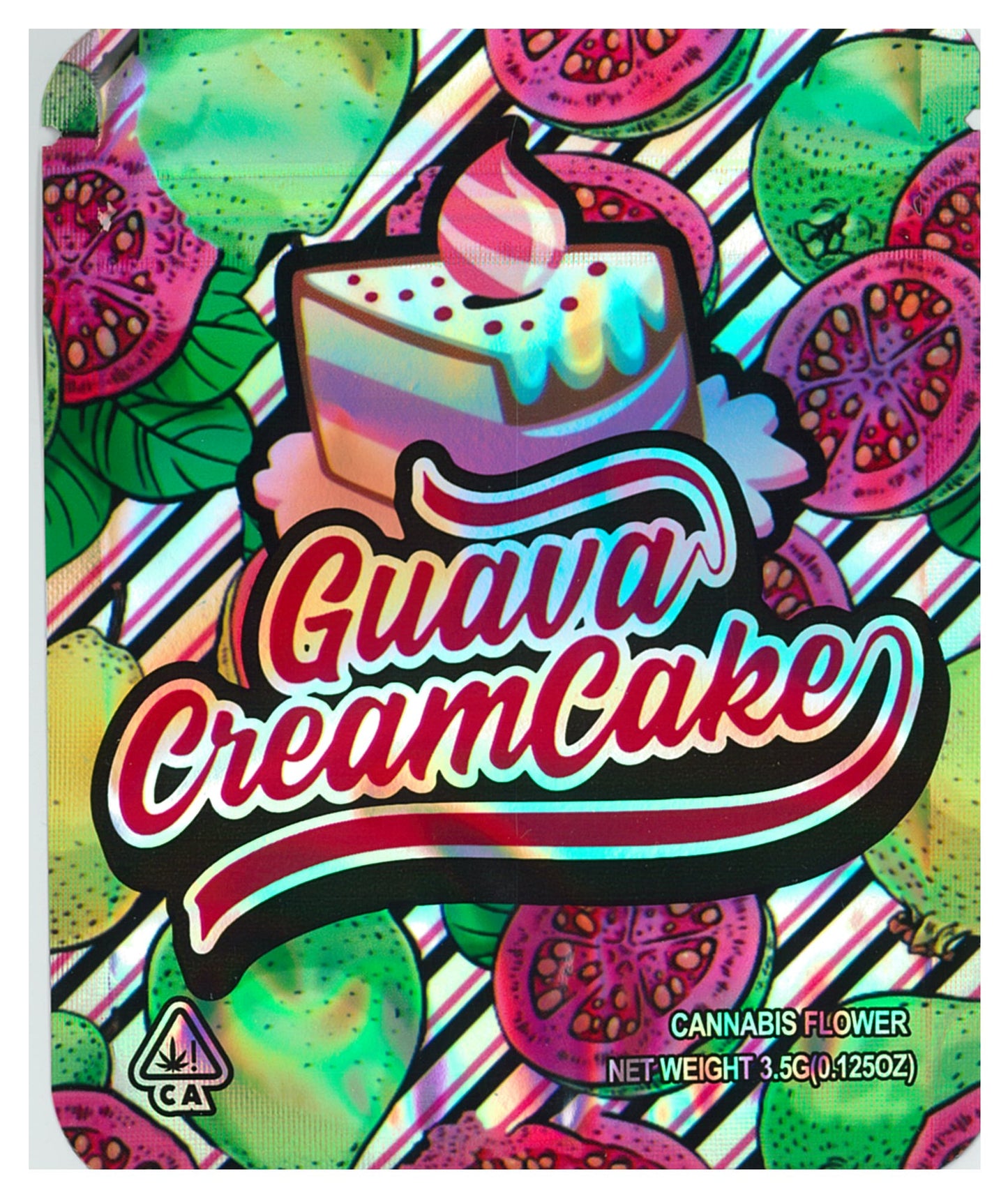 1/8 OZ - MYLAR BAGS (100 CT) - "GUAVA CREAMCAKE"