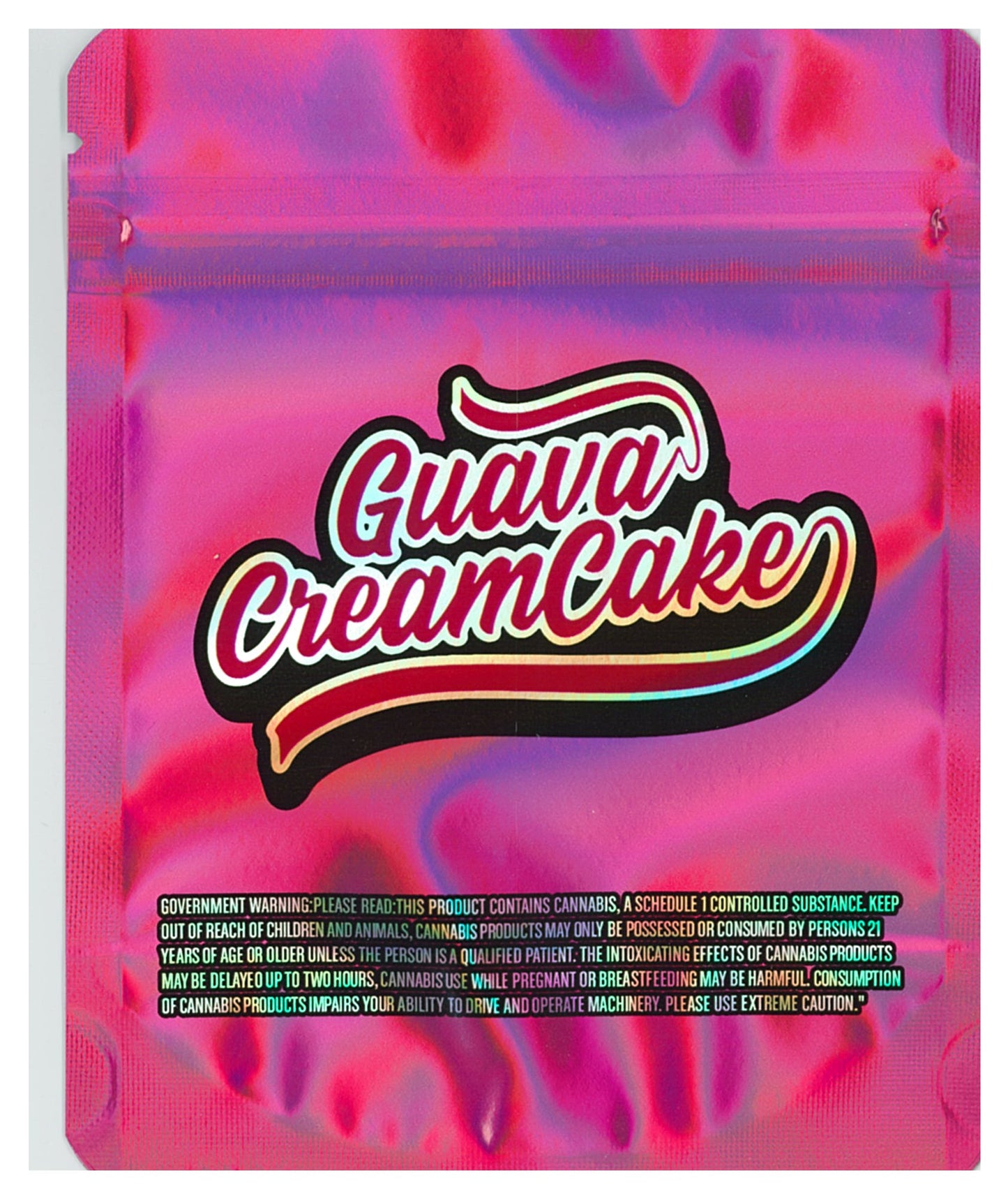 1/8 OZ - MYLAR BAGS (100 CT) - "GUAVA CREAMCAKE"