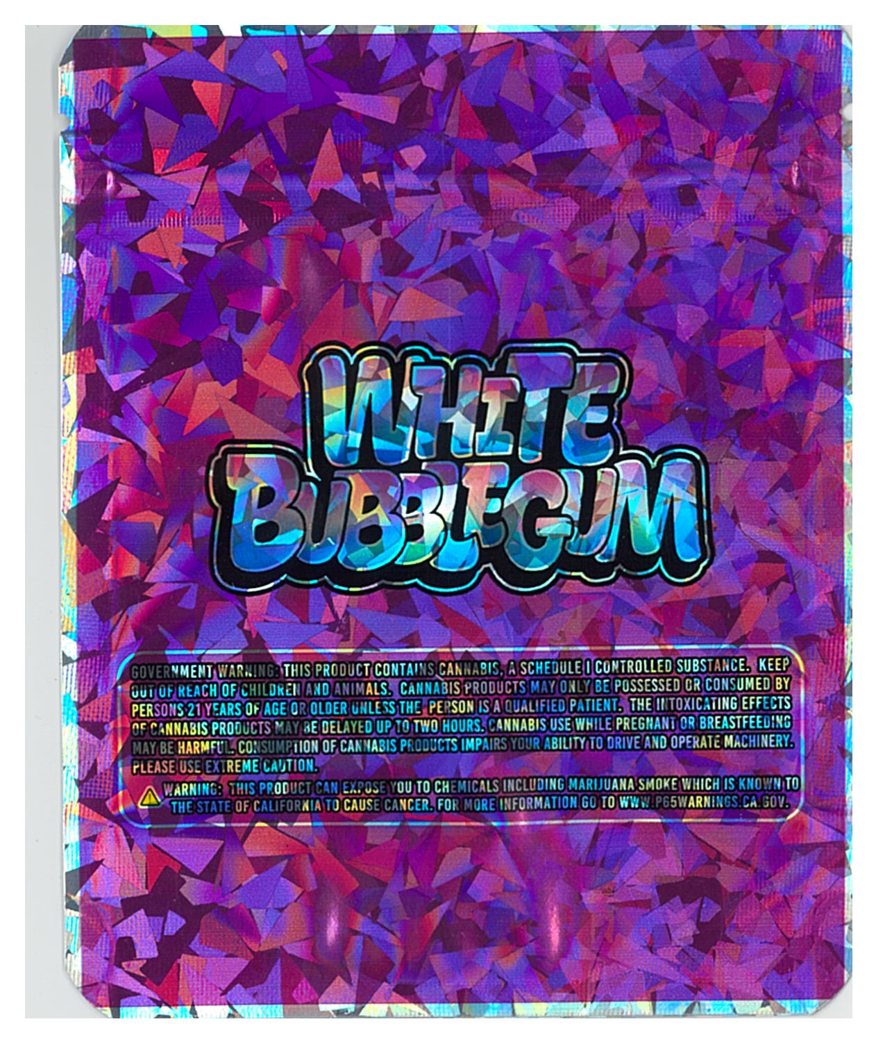 1/8 OZ - MYLAR BAGS (100 CT) - "WHITE BUBBLEGUM DULCE"