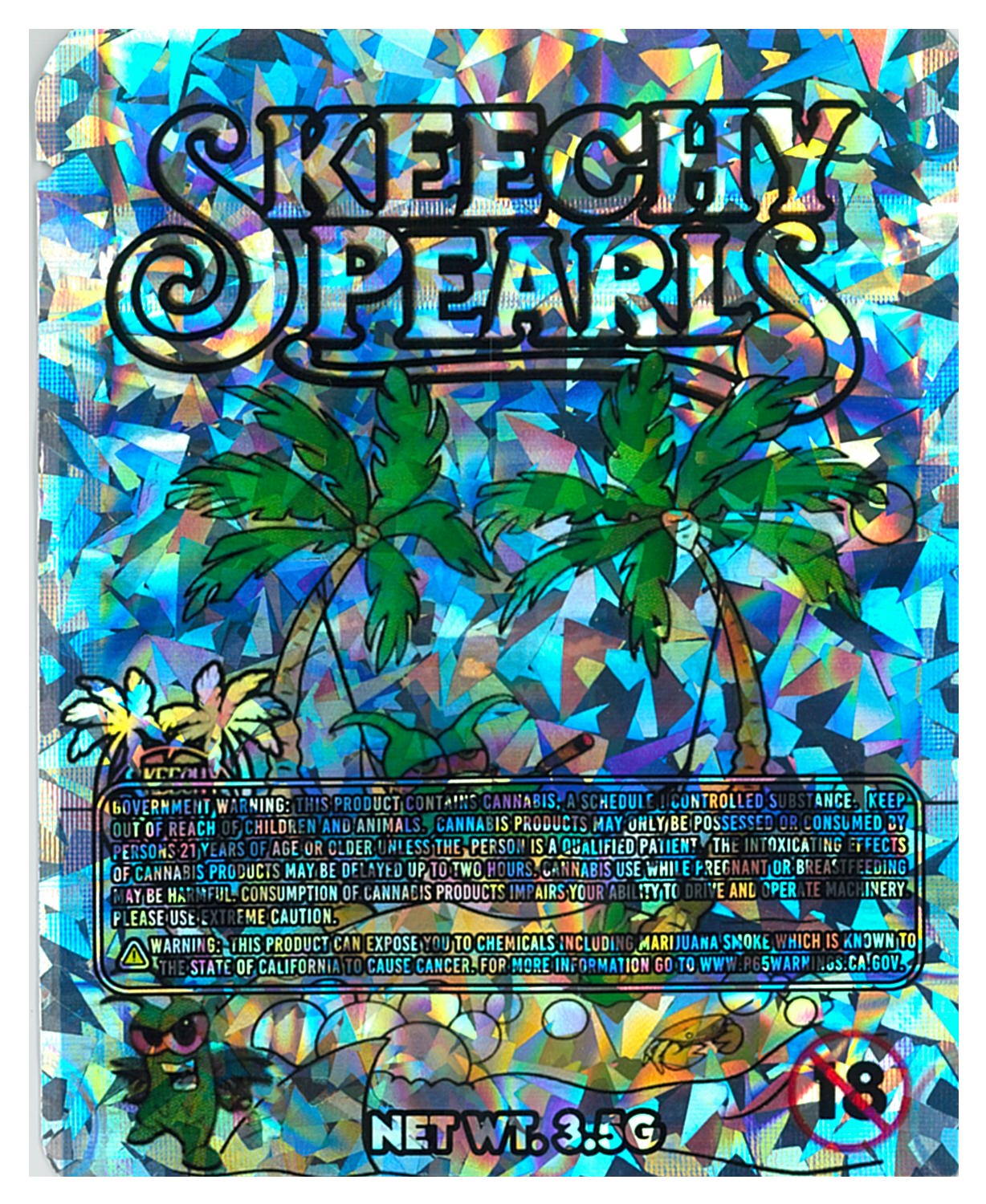 1/8 OZ - MYLAR BAGS (100 CT) - "SKEECHY PEARLS"