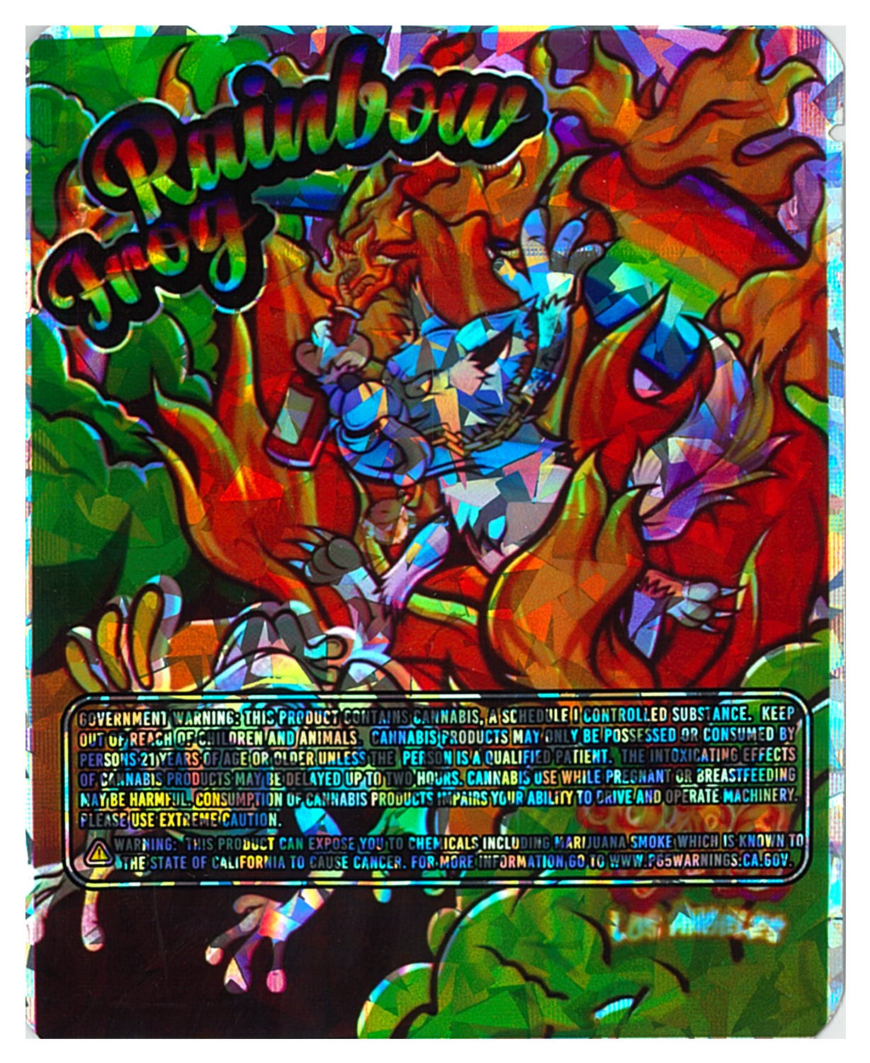 1/8 OZ - MYLAR BAGS (100 CT) - "RAINBOW FROG"