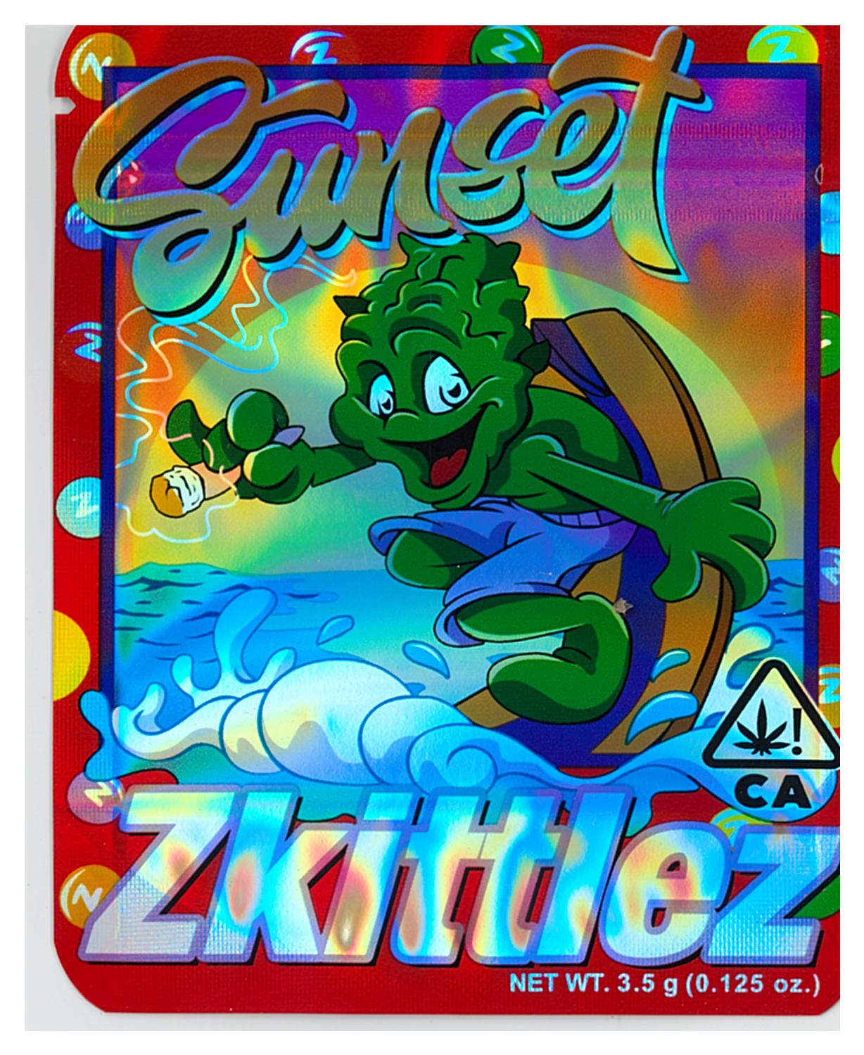 1/8 OZ - MYLAR BAGS (100 CT) - "SUNSET ZKITTLEZ"