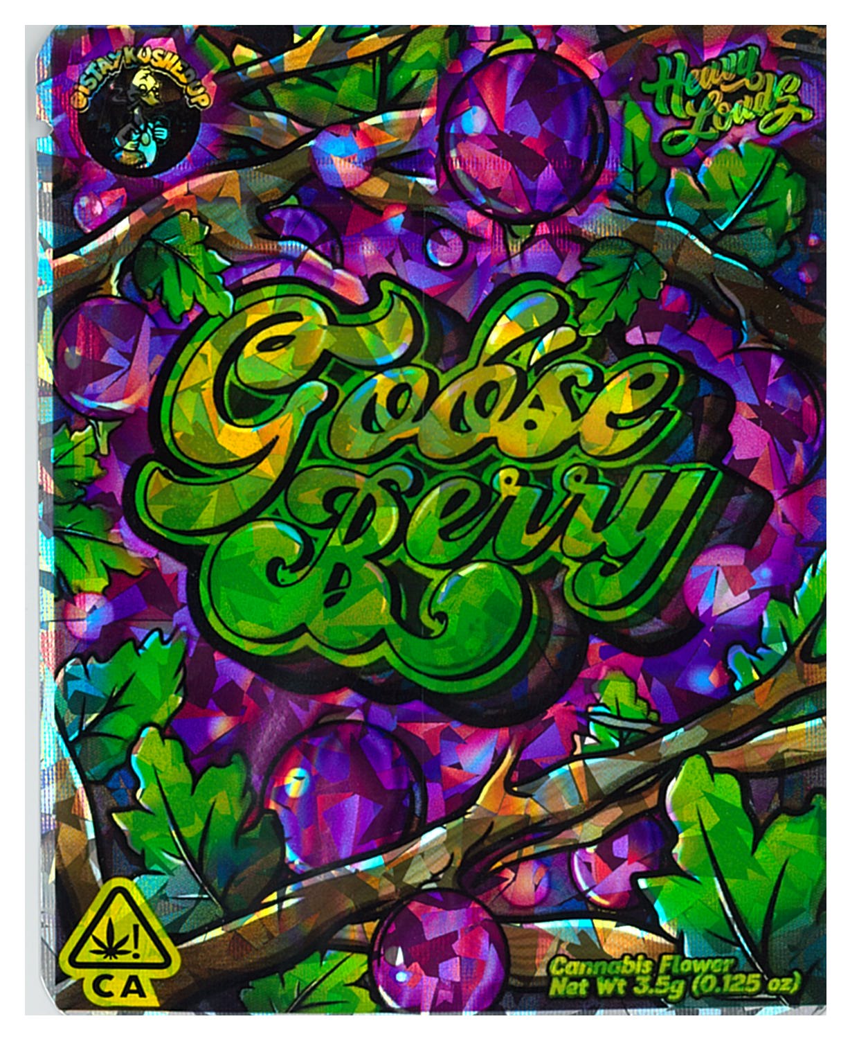 1/8 OZ - MYLAR BAGS (100 CT) - "GOOSE BERRY"