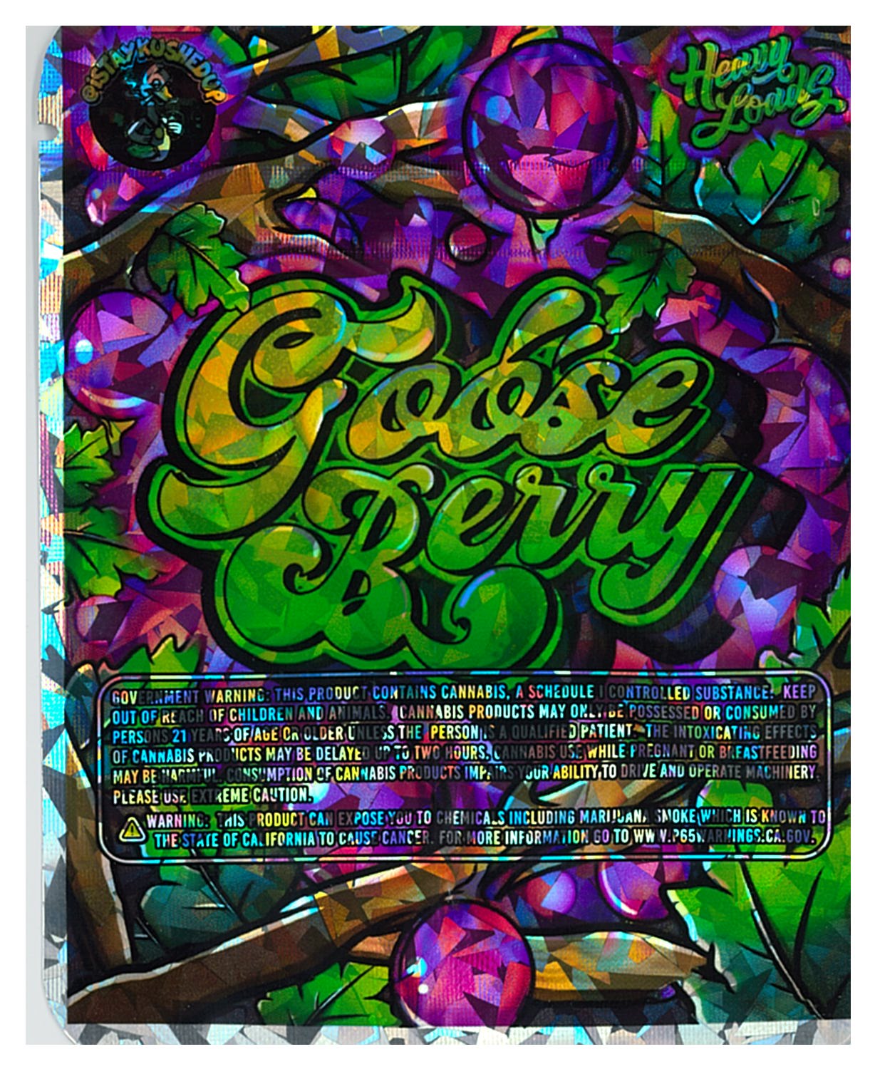 1/8 OZ - MYLAR BAGS (100 CT) - "GOOSE BERRY"