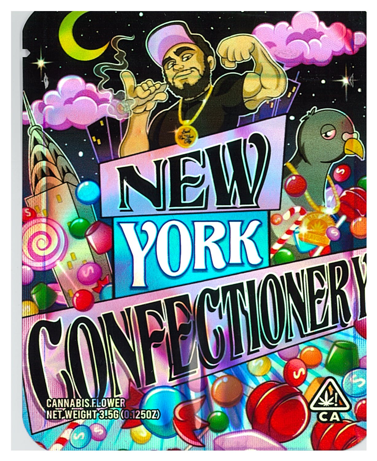 1/8 OZ - MYLAR BAGS (100 CT) - "NEW YORK CONFECTIONERY"