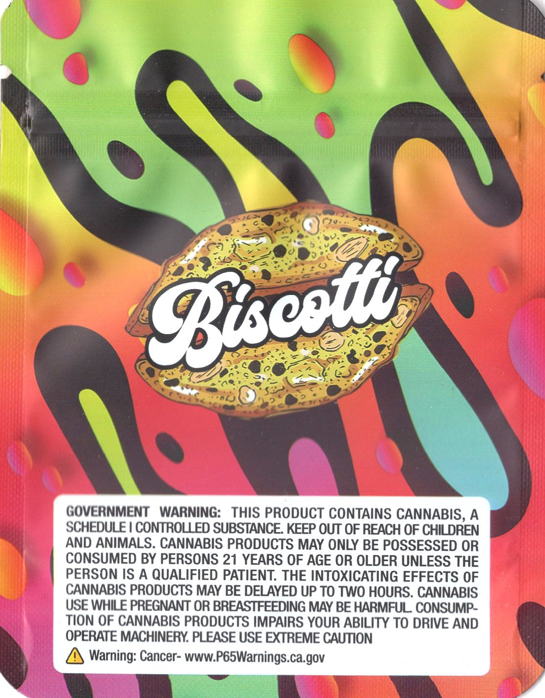 1/8 OZ - MYLAR BAGS (100 CT) - "BISCOTTI"