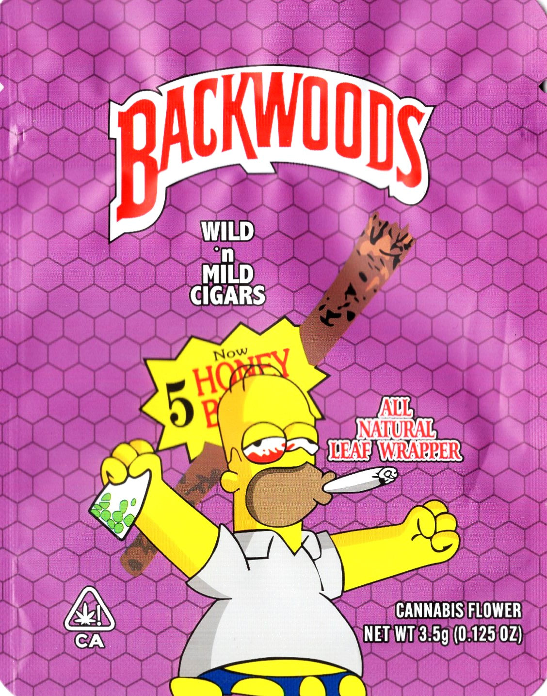 1/8 OZ - MYLAR BAGS (100 CT) - "BACKWOODS HOMER"