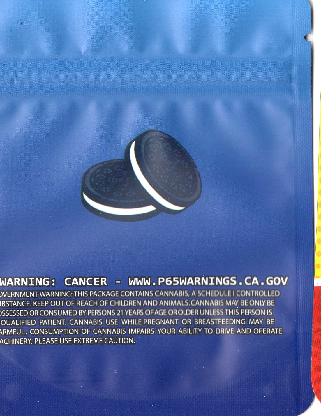 1/8 OZ - MYLAR BAGS (100 CT) - "COOKIES AND CREAM"