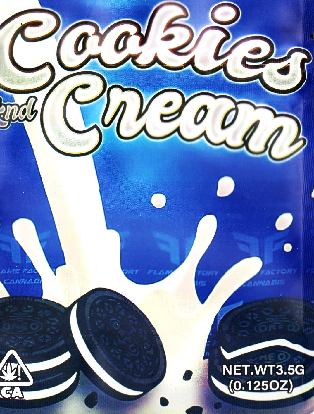 1/8 OZ - MYLAR BAGS (100 CT) - "COOKIES AND CREAM"