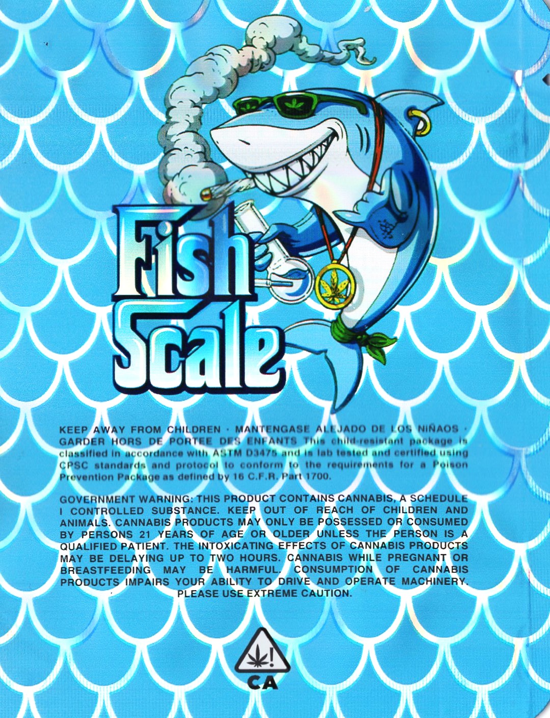 1/8 OZ - MYLAR BAGS (100 CT) - "FISH SCALE"