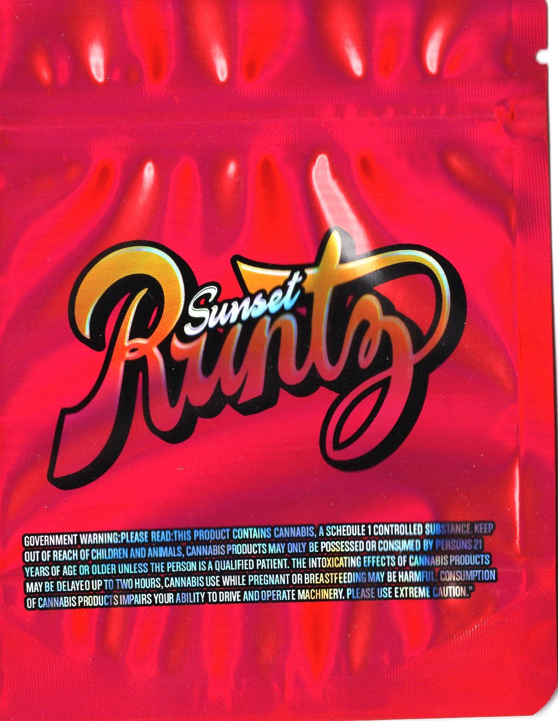 1/8 OZ - MYLAR BAGS (100 CT) - "SUNSET RUNTZ"