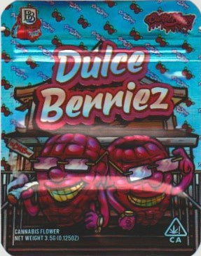 1/8 OZ -  MYLAR BAGS (50  CT) - "DULCE BERRIEZ"