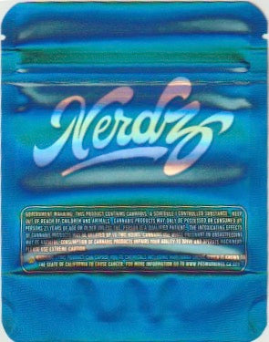 1/8 OZ -  MYLAR BAGS (50  CT) - "BLUE NERDZ"