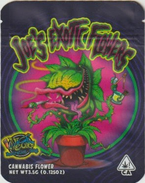 1/8 OZ -  MYLAR BAGS (50 CT) - "JOES EXOTIC FLOWERS"