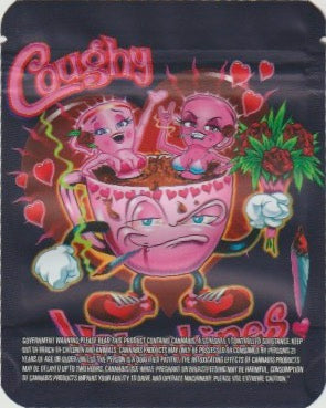 1/8 OZ -  MYLAR BAGS (50 CT) - "COUGHY VALENTINES"