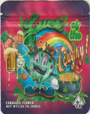 1/8 OZ -  MYLAR BAGS (50 CT) - "LUCK OF THE COUGHY"