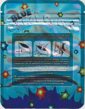1/8 OZ -  MYLAR BAGS (50 CT) - "BLUE CANDY POPZZ"