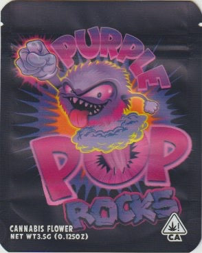 1/8 OZ -  MYLAR BAGS (50 CT) - "PURPLE POP ROCKS"