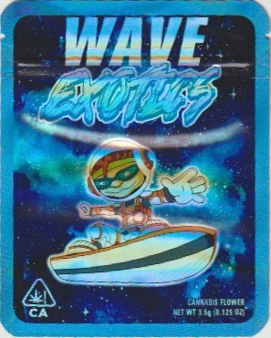 1/8 OZ -  MYLAR BAGS (50 CT) - "WAVE EXOTICS"