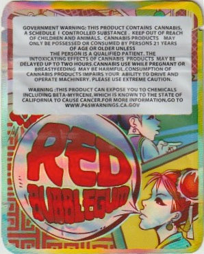 1/8 OZ -  MYLAR BAGS (50  CT) - "RED BUBBLEGUM"