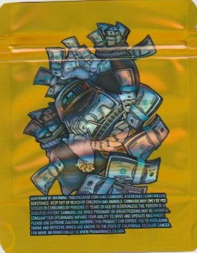 1/8 OZ -  MYLAR BAGS (50 CT) - "MONEY COUNTER"