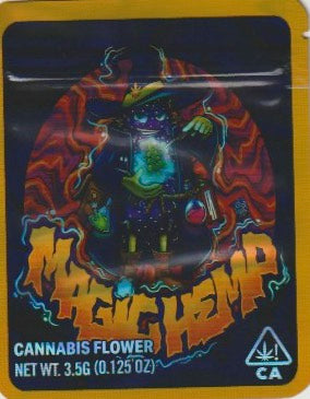 1/8 OZ -  MYLAR BAGS (50 CT) - "MAGIC HEMP"