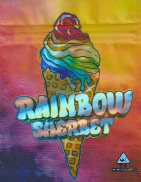 1/8 OZ -  MYLAR BAGS (50 CT) - "RAINBOW SHERBET"