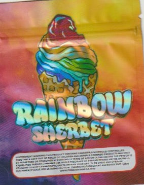 1/8 OZ -  MYLAR BAGS (50 CT) - "RAINBOW SHERBET"