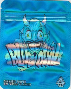 1/8 OZ -  MYLAR BAGS (50  CT) - "BLUE DEVIL"