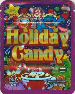 1/8 OZ -  MYLAR BAGS (50  CT) - "HOLIDAY COOKIES"