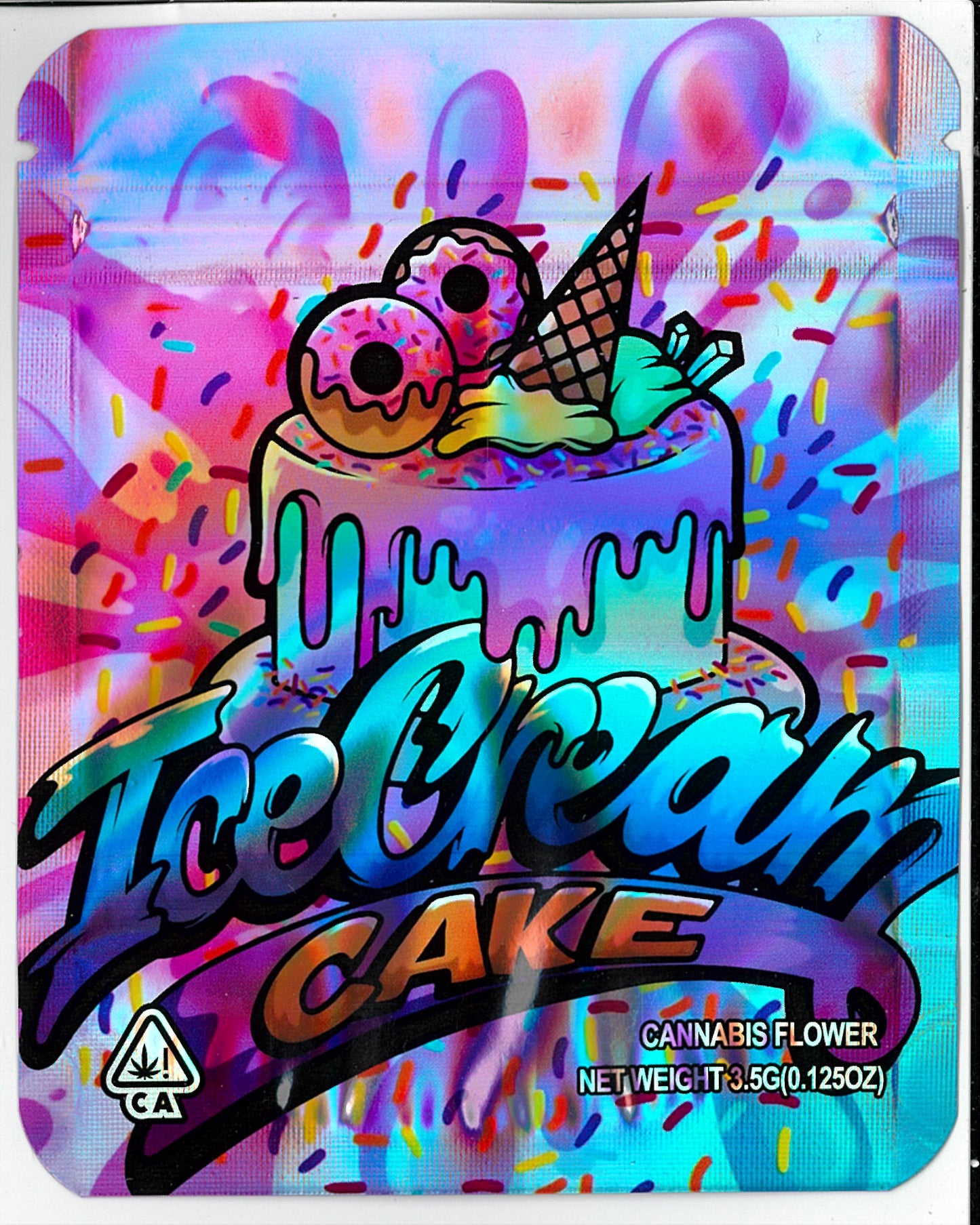 1/8 OZ -  MYLAR BAGS (100 CT) - "ICE CREAM CAKE"