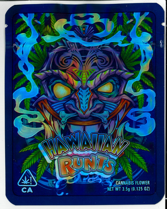 1/8 OZ -  MYLAR BAGS (100 CT) - "HAWAIIAN RUNTS"