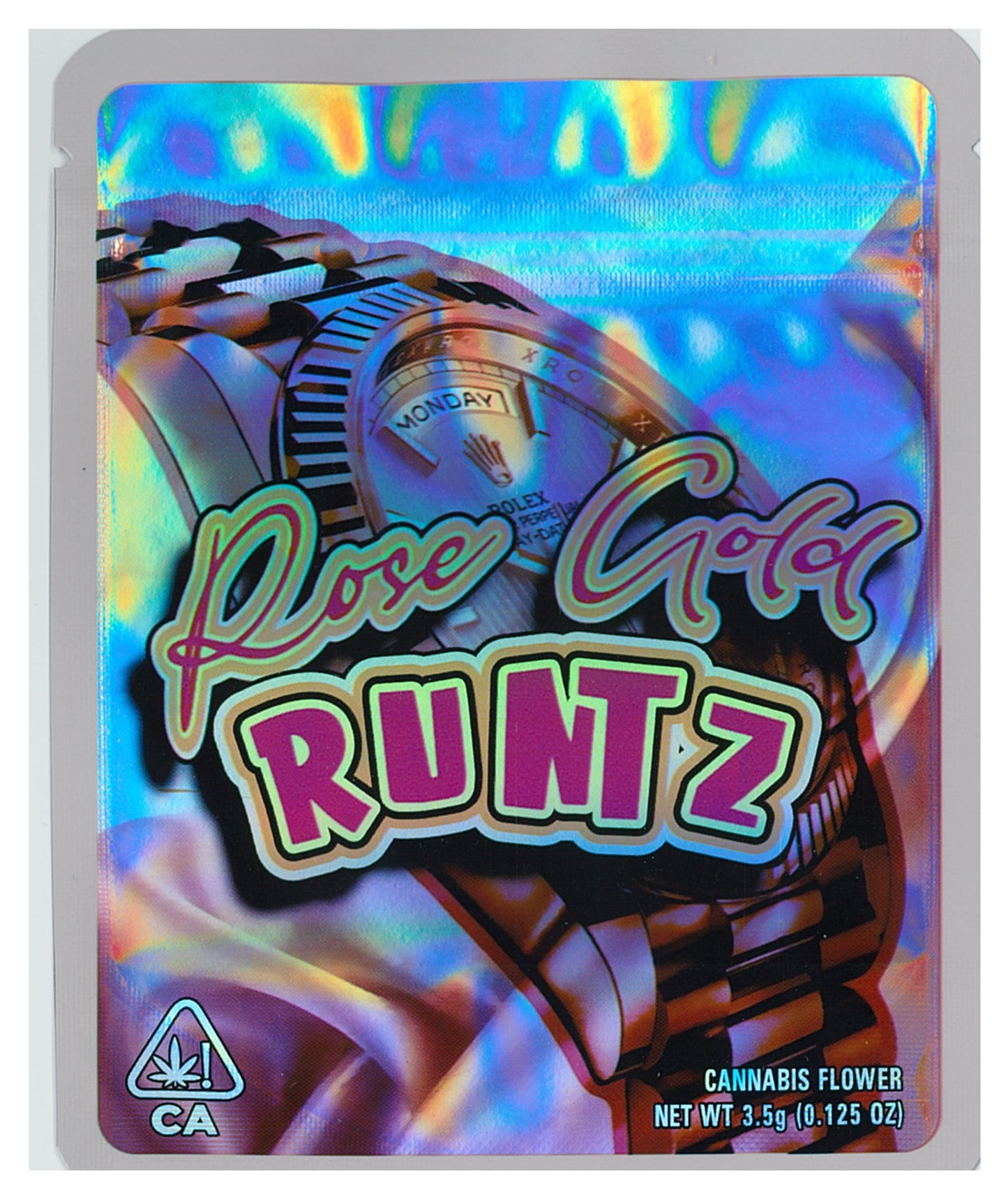 1/8 OZ -  MYLAR BAGS (50 CT) - "ROSE GOLD RUNTZ"