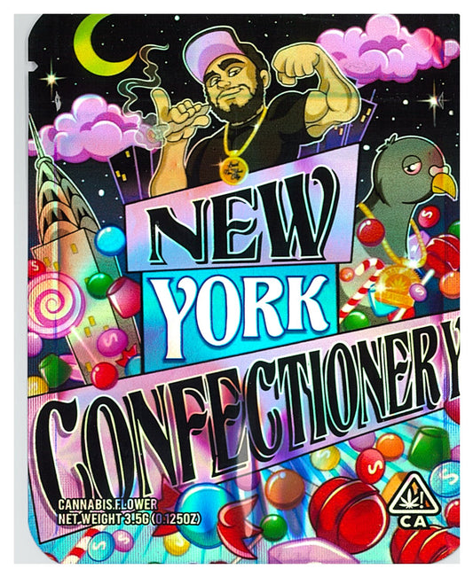 1/8 OZ -  MYLAR BAGS (100 CT) - "NEW YORK CONFECTIONERY"